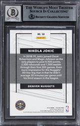 Nuggets Nikola Jokic Signed 2019 Panini NC #50 Card Auto 10! BAS Slabbed