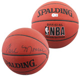 Knicks Earl Monroe Authentic Signed Spalding I/O Basketball BAS #BQ45773