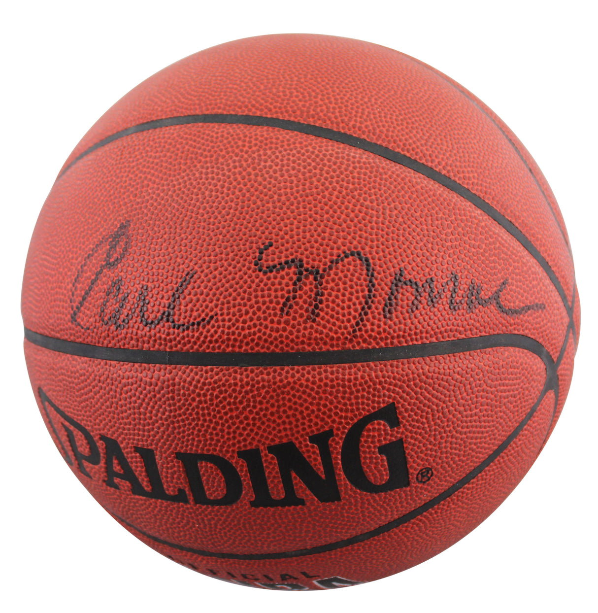 Knicks Earl Monroe Authentic Signed Spalding I/O Basketball BAS #BQ45773