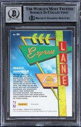 Lakers Magic Johnson Signed 2019 Donruss Optic EL #20 Card Auto 10! BAS Slabbed