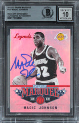 Lakers Magic Johnson Signed 2012 Panini Marquee #107 Card Auto 10! BAS Slabbed