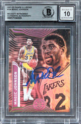 Lakers Magic Johnson Signed 2021 Panini Illusions #144 Card Auto 10! BAS Slabbed