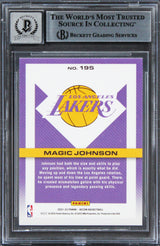 Lakers Magic Johnson Signed 2021 Panini Recon #195 Card Auto 10! BAS Slabbed