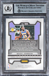 Lakers Magic Johnson Signed 2023 Panini Prizm Ice #185 Card Auto 10! BAS Slabbed