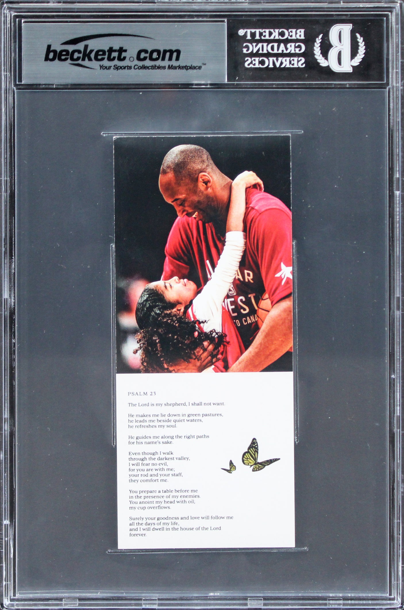 Shaquille O'Neal & Magic Johnson Signed Kobe Bryant COL Ticket Auto 10! BAS Slab