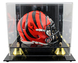 Bengals Tee Higgins Authentic Signed Speed Mini Helmet W/ Case BAS Witnessed