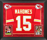 Patrick Mahomes Authentic Signed Red Pro Style Framed Jersey Autographed JSA