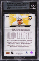 Penguins Evgeni Malkin Authentic Signed 2023 Upper Deck #389 Card BAS Slabbed