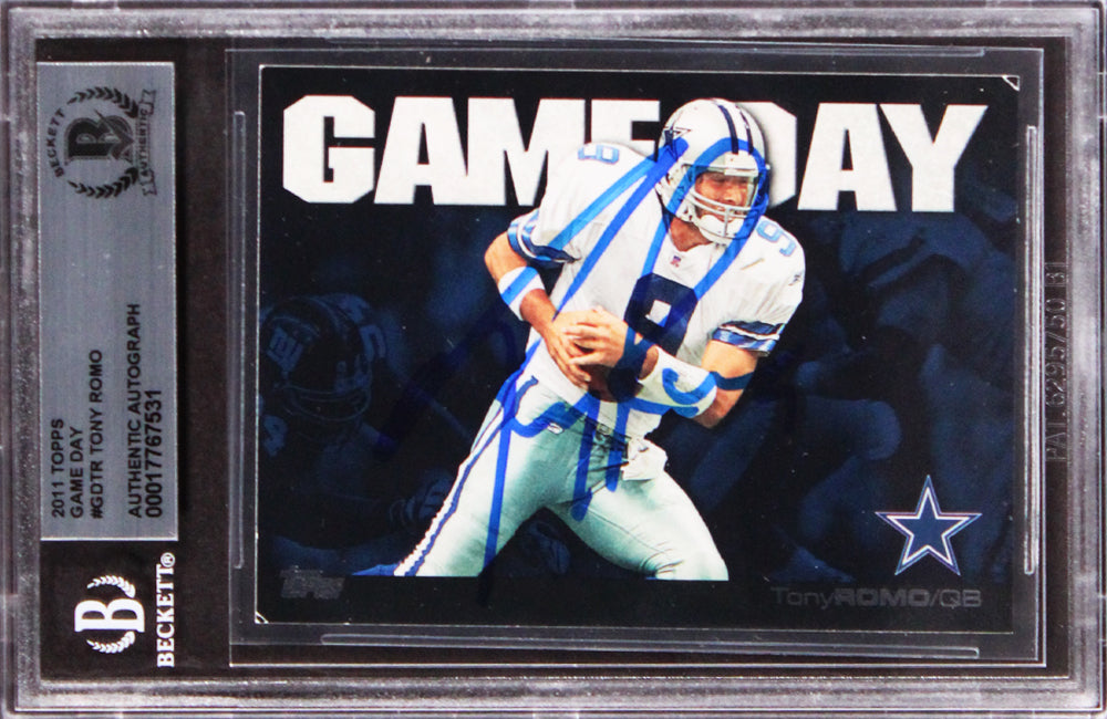 Cowboys Tony Romo Authentic Signed 2011 Topps Game Day #GDTR Card BAS Slabbed