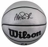 Lakers Magic Johnson Authentic Signed Silver Wilson Basketball BAS Witnessed