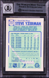 Red Wings Steve Yzerman Signed 1990 O-Pee-Chee #222 Card Auto Mint 10! BAS Slab