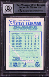 Red Wings Steve Yzerman Signed 1990 O-Pee-Chee #222 Card Auto Mint 10! BAS Slab