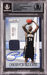 Pacers Paul George Signed 2010 Rookies & Stars Longevity #35 Card BAS Slabbed