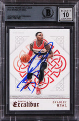 Wizards Bradley Beal Signed 2015 Panini Excalibur #124 Card Auto 10! BAS Slabbed