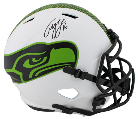 Seahawks Tyler Lockett Signed Lunar Full Size Speed Rep Helmet BAS Witnessed