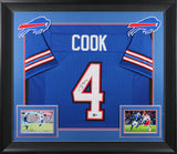 James Cook Authentic Signed Blue Pro Style Framed Jersey BAS Witnessed