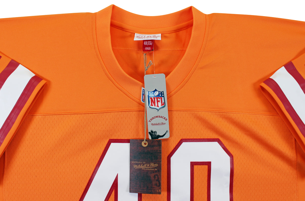 Buccaneers Mike Alstott "4x Insc" Authentic Signed Orange M&N TB Jersey BAS Wit