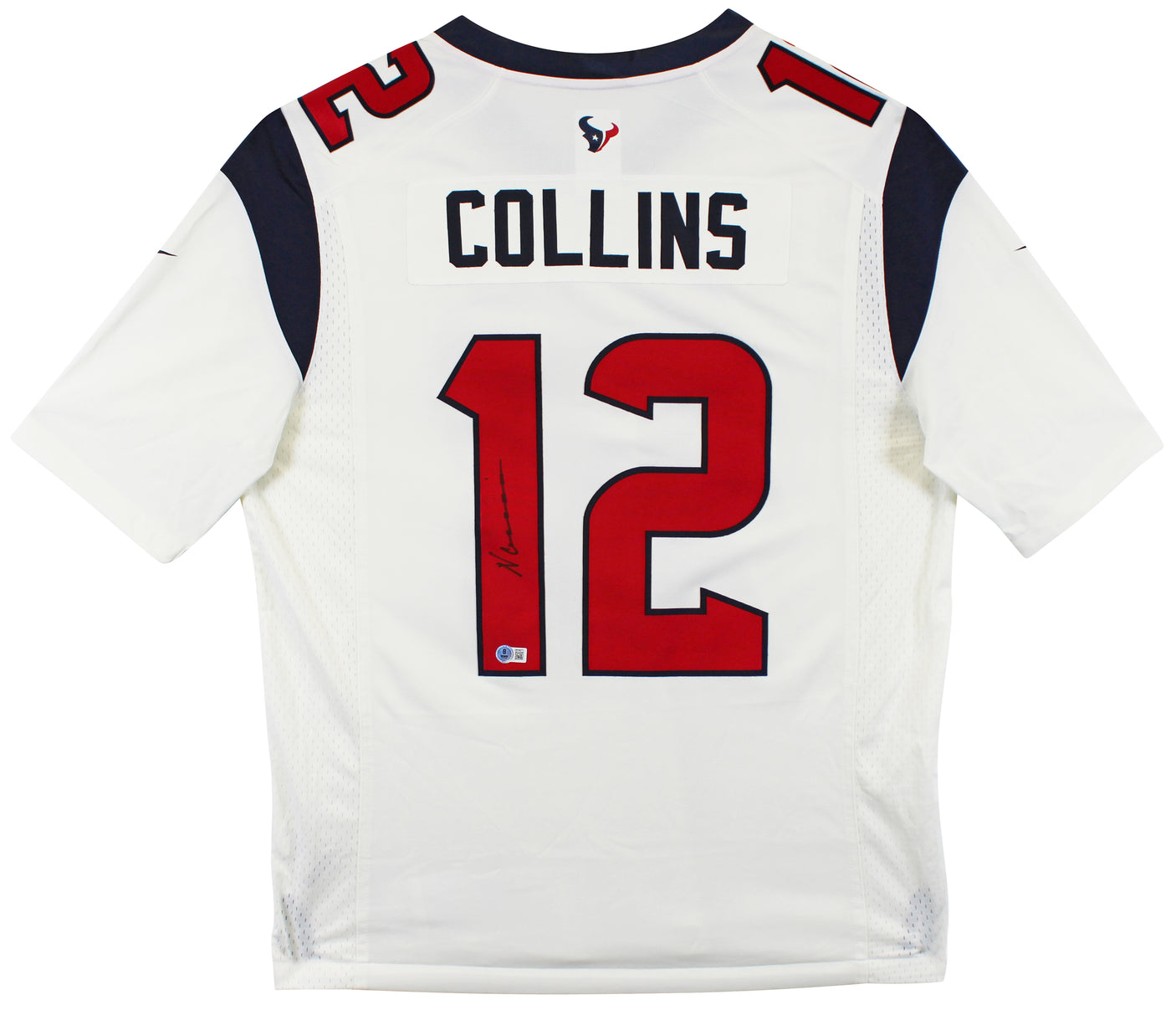 Texans Nico Collins Authentic Signed White Nike Limited Jersey BAS Witnessed