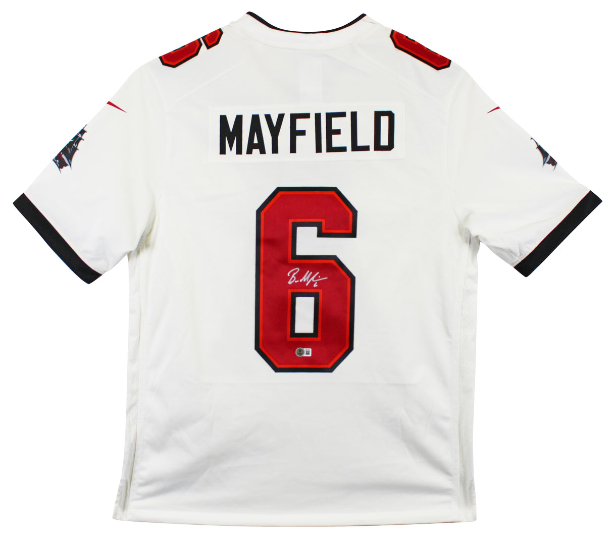 Buccaneers Baker Mayfield Authentic Signed White Nike Limited Jersey BAS Witness