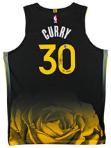 Stephen Curry "4x Champ" Signed Black Nike Rose City Ed. Authentic Jersey BAS