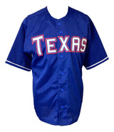 Ivan Rodriguez Texas Signed Blue Baseball Jersey BAS - Sports Integrity