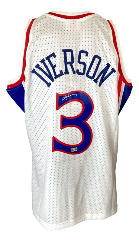 Allen Iverson Signed Philadelphia 76ers 96/97 White M&N HWC Swingman Jersey BAS - Sports Integrity