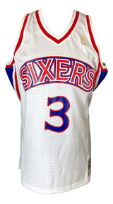 Allen Iverson Signed Philadelphia 76ers 96/97 White M&N HWC Swingman Jersey BAS - Sports Integrity