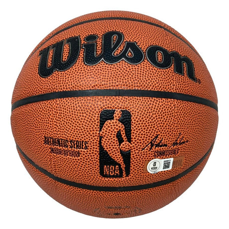 Allen Iverson 76ers Signed Wilson NBA I/O Replica Basketball BAS - Sports Integrity