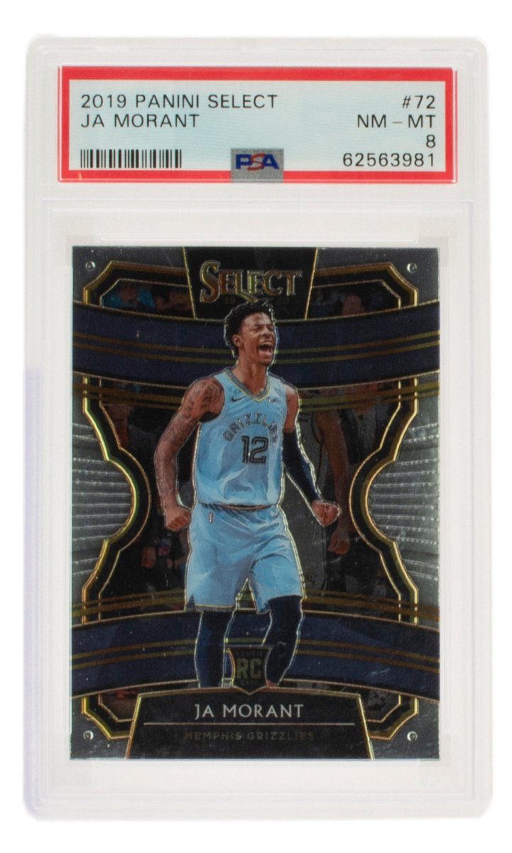 Ja Morant 2019 Panini Select #72 Grizzles Basketball Card BAS Near Mint Mint 8 - Sports Integrity