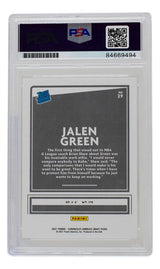 Jalen Green Signed Houston Rockets 2021 Donruss Rated Rookie Card #29 PSA/DNA - Sports Integrity