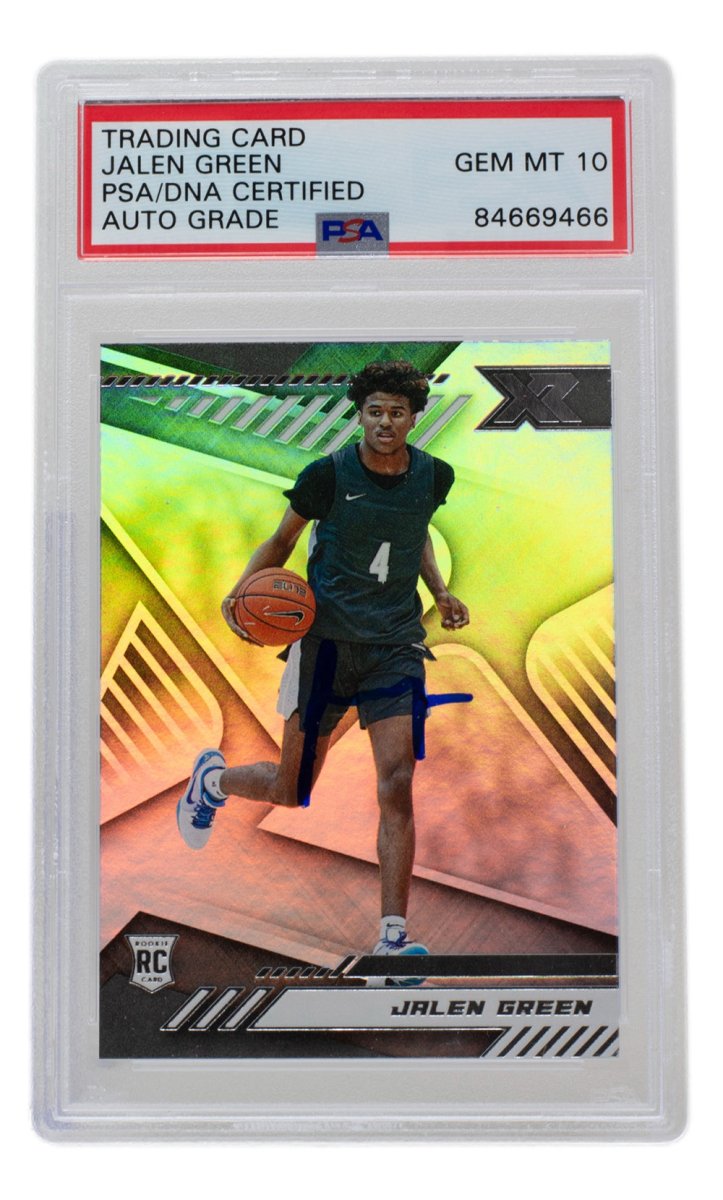 Jalen Green Signed Rockets 2021 Panini Chronicles XR Rookie Card #164 PSA/DNA 10 - Sports Integrity