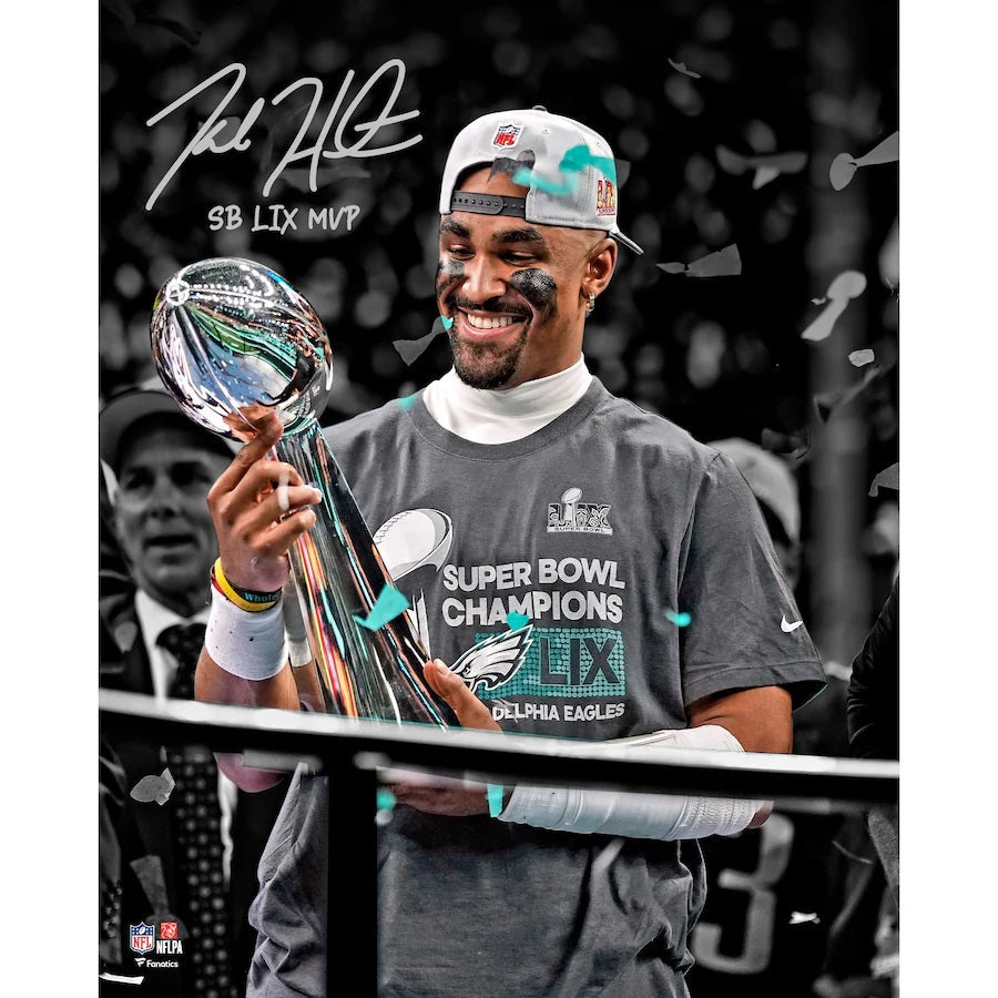 Pre-Order Jalen Hurts Signed 16x20 Philadelphia Eagles Super Bowl LIX Photograph SB LIX MVP Inscribed