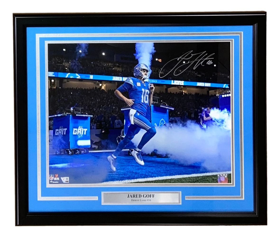 Jared Goff Signed Framed 16x20 Detroit Lions Photo Fanatics