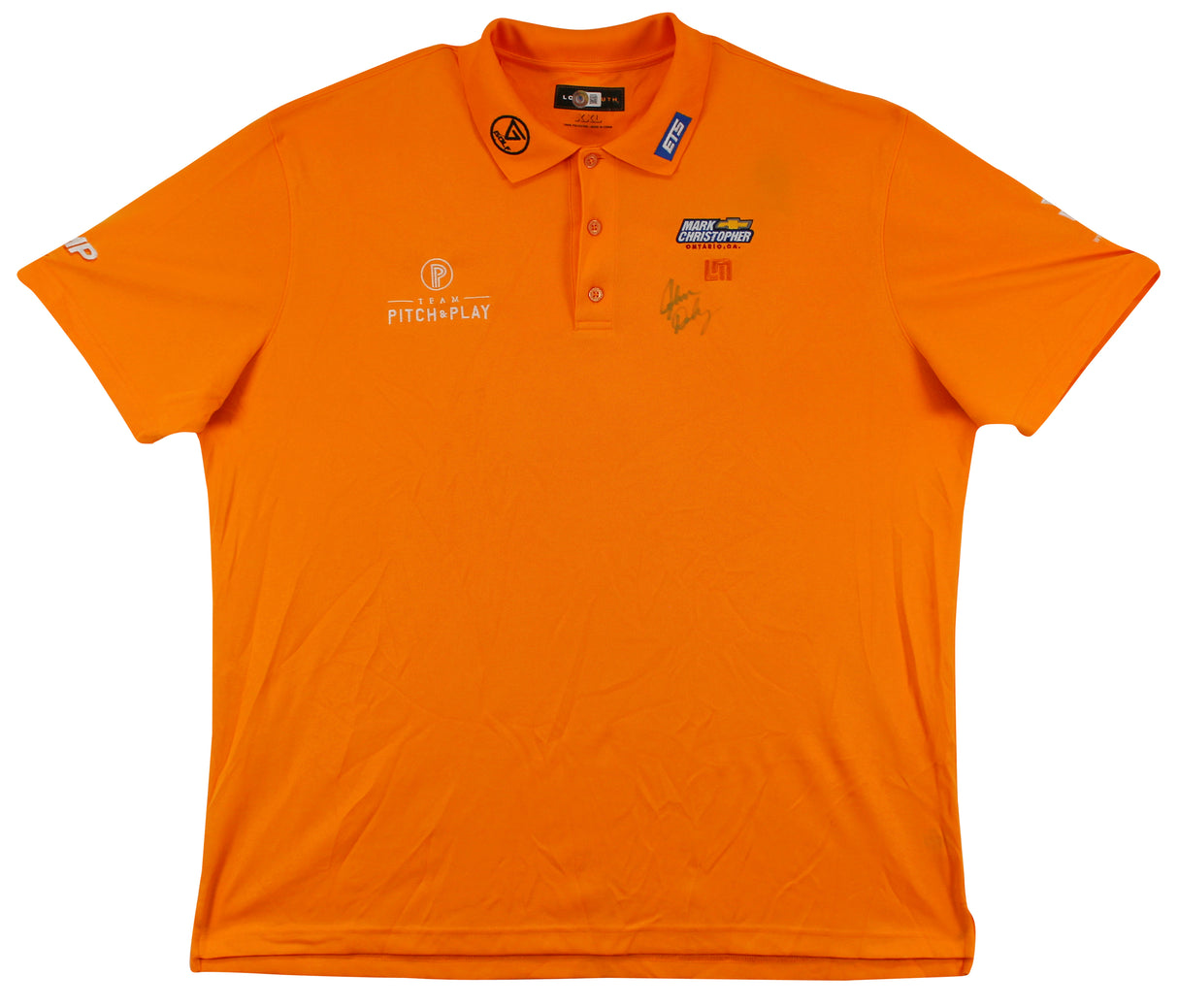 John Daly Authentic Signed Match Worn Orange Loudmouth Polo Shirt BAS #BK84782