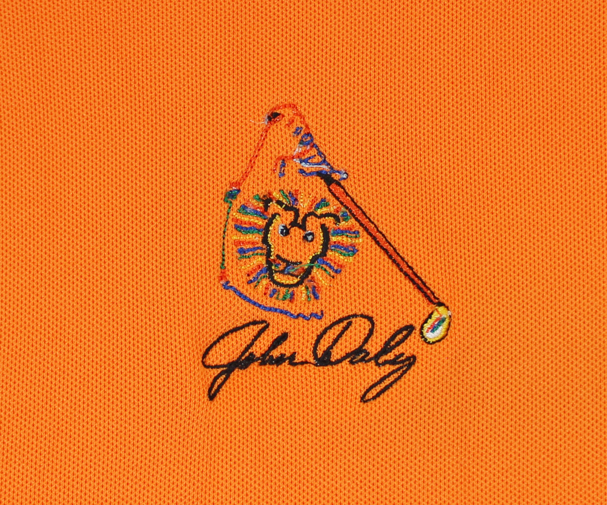 John Daly Authentic Signed Match Worn Orange Loudmouth Polo Shirt BAS #BK84781