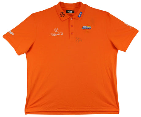 John Daly Authentic Signed Match Worn Orange Loudmouth Polo Shirt BAS #BK84780