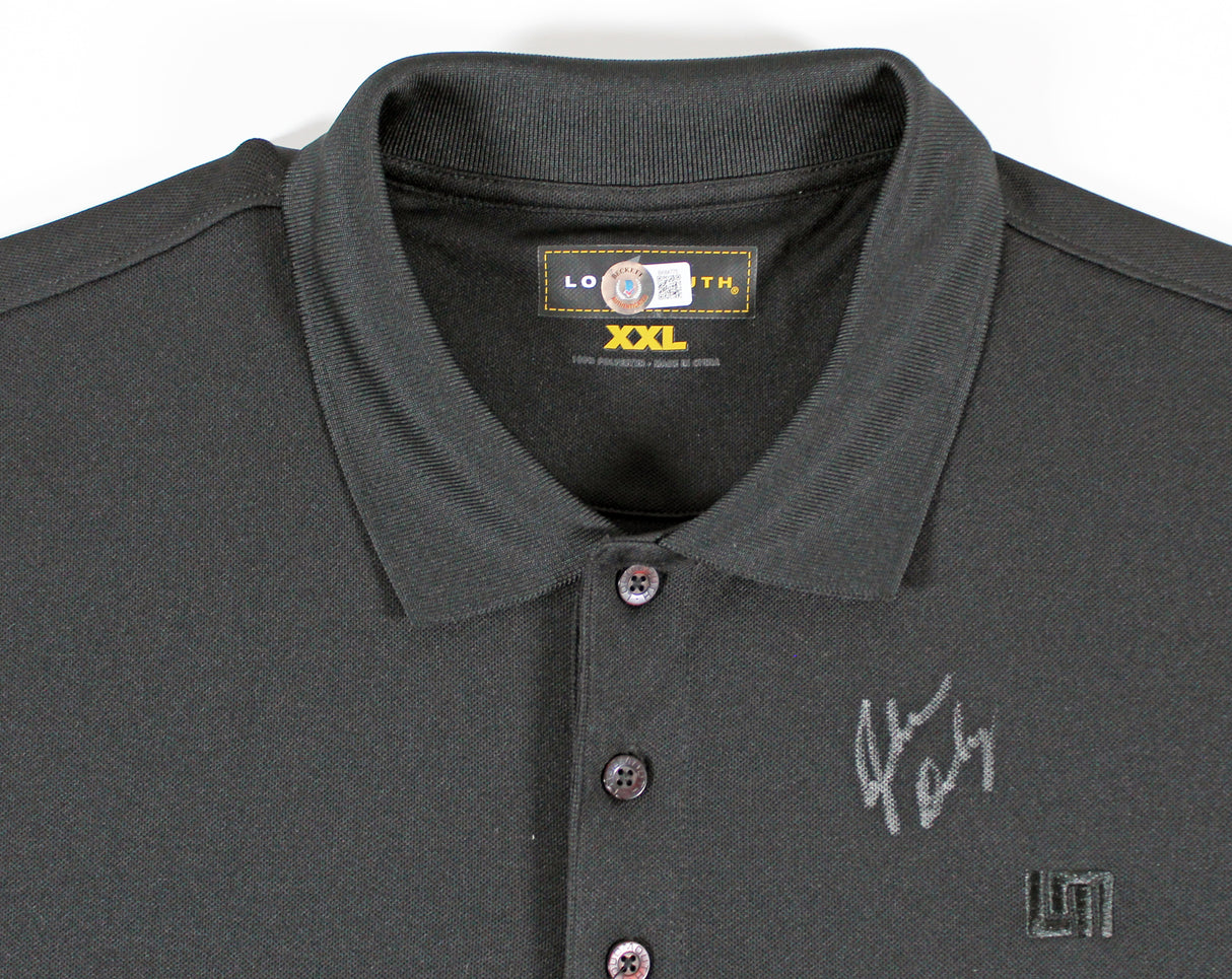 John Daly Signed Match Worn Black Long Sleeved Loudmouth Polo Shirt BAS #BK84775