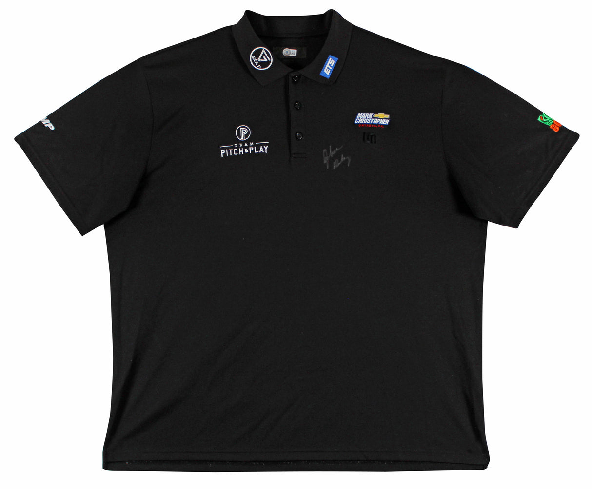 John Daly Authentic Signed Match Worn Black Loudmouth Polo Shirt BAS #BK84769