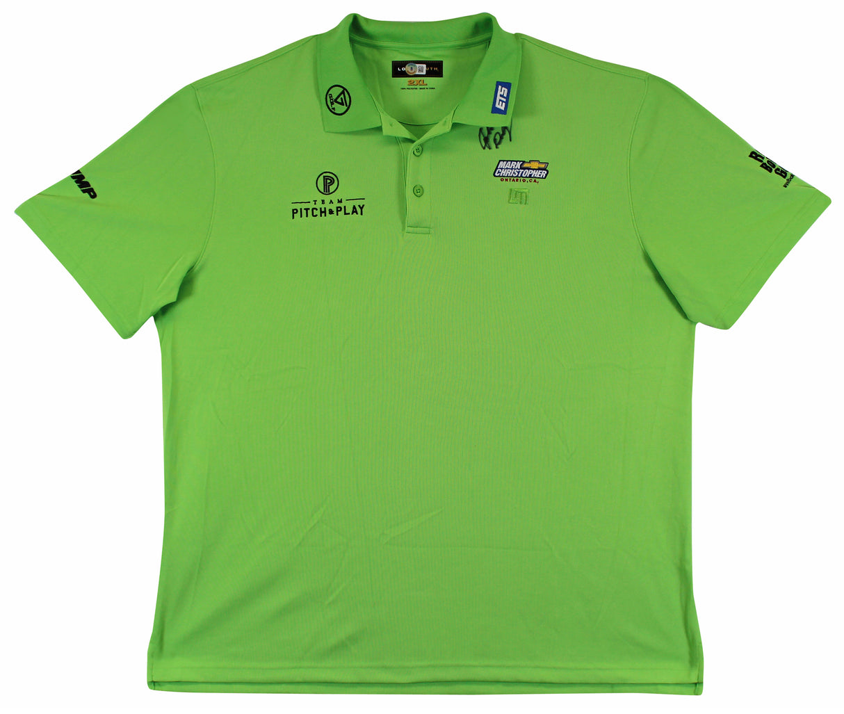 John Daly Authentic Signed Match Worn Green Loudmouth Polo Shirt BAS #BK84765