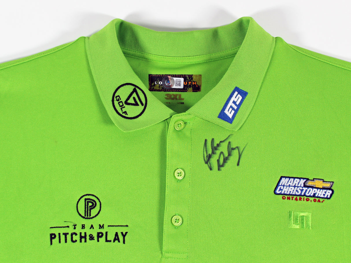 John Daly Authentic Signed Match Worn Green Loudmouth Polo Shirt BAS #BK84764