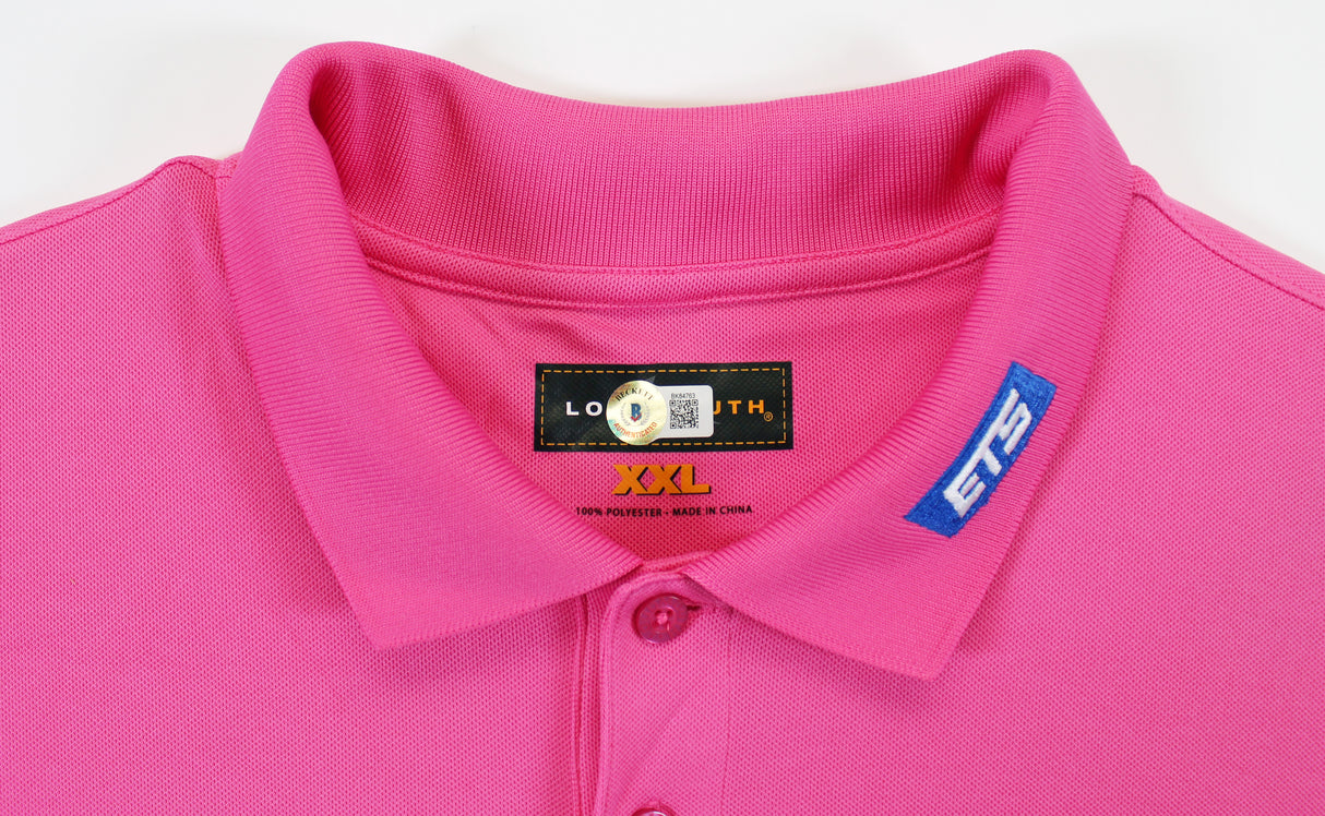 John Daly Authentic Signed Match Worn Pink Loudmouth Polo Shirt BAS #BK84763