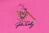 John Daly Authentic Signed Match Worn Pink Loudmouth Polo Shirt BAS #BK84763