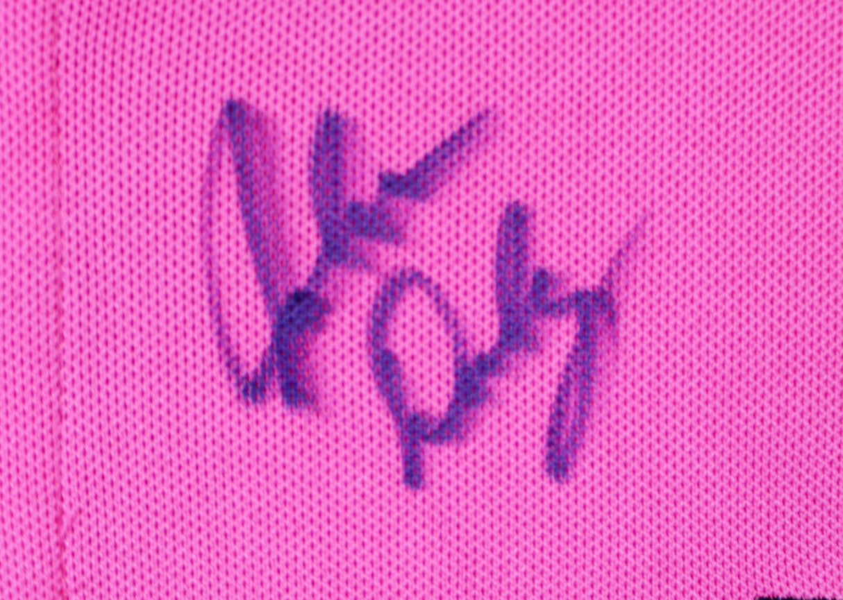 John Daly Authentic Signed Match Worn Pink Loudmouth Polo Shirt BAS #BK84761