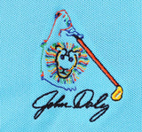 John Daly Signed Match Worn Baby Blue Loudmouth Polo Shirt BAS #BK84758