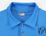 John Daly Auth Signed Match Worn Baby Blue Loudmouth Polo Shirt BAS #BK84733