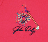 John Daly Authentic Signed Match Worn Red Pin High Polo Shirt BAS #BK84732JD133