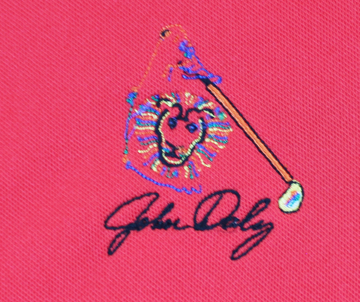 John Daly Authentic Signed Match Worn Red Loudmouth Polo Shirt BAS #BK84731