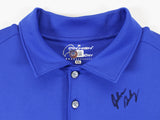 John Daly Authentic Signed Match Worn Blue Pin High Polo Shirt BAS #BK84734