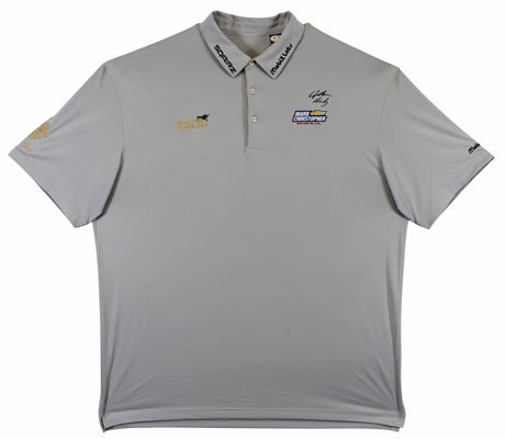 John Daly Authentic Signed Match Worn Grey Polo Shirt BAS #BK84749