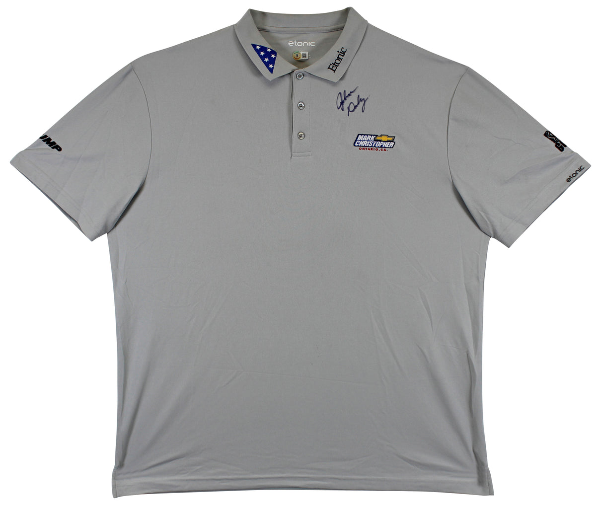 John Daly Authentic Signed Match Worn Grey Polo Shirt BAS #BK84753